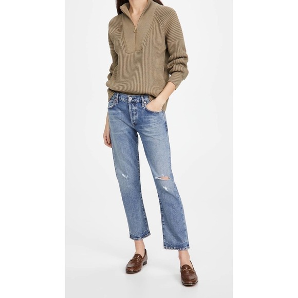 Citizens of Humanity Emerson Distressed Slim Boyfriend Denim Jeans Roadtrip 27 - Picture 4 of 16